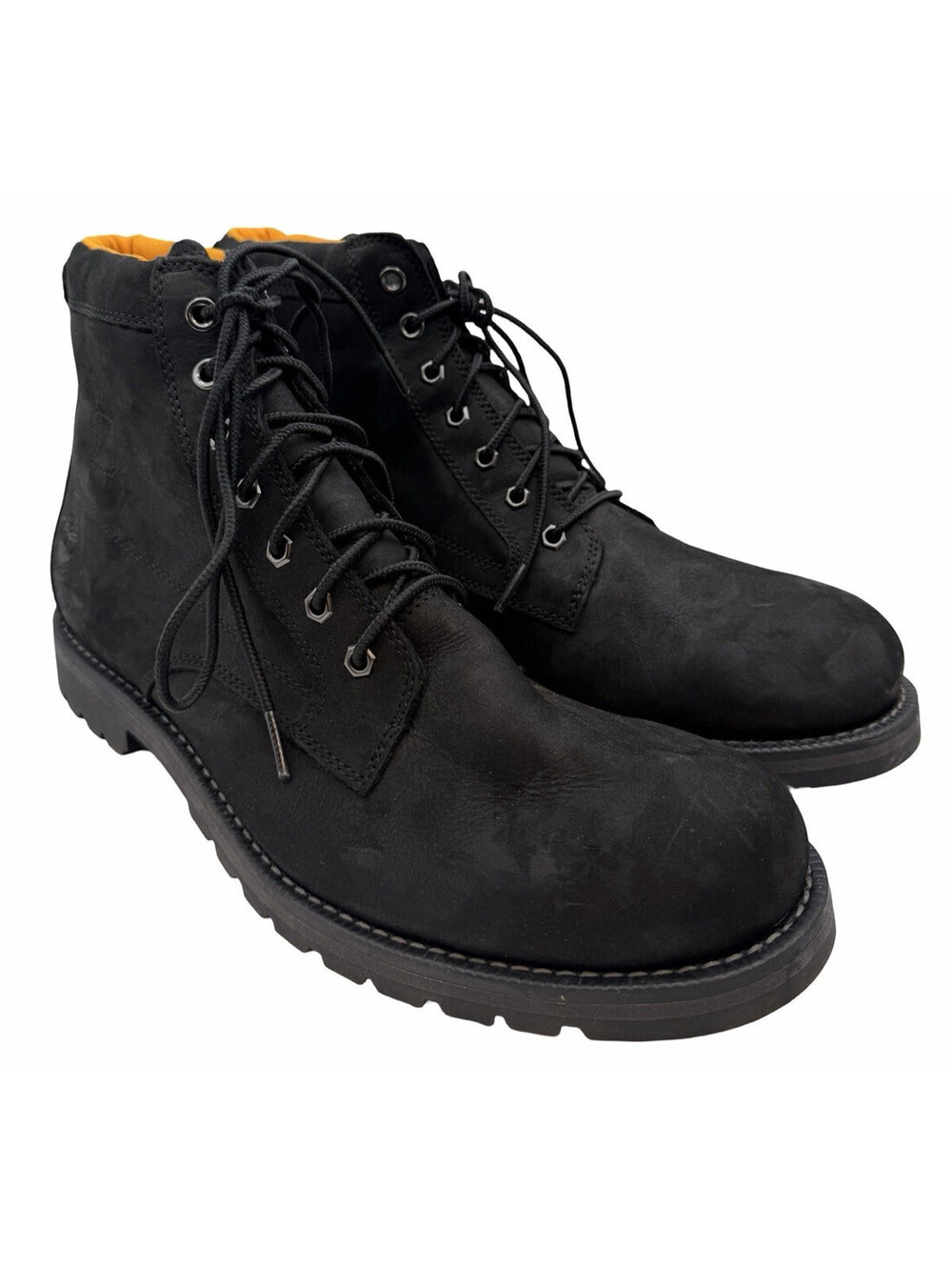 Timberland Men's Leather Redwood Falls Waterproof Boots Jet Black Size US 13